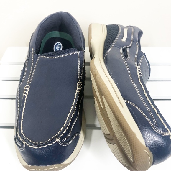 DR SCHOLLS blue leather slip on boat moccasins SHOES Size men’s 11 euc - Picture 7 of 12